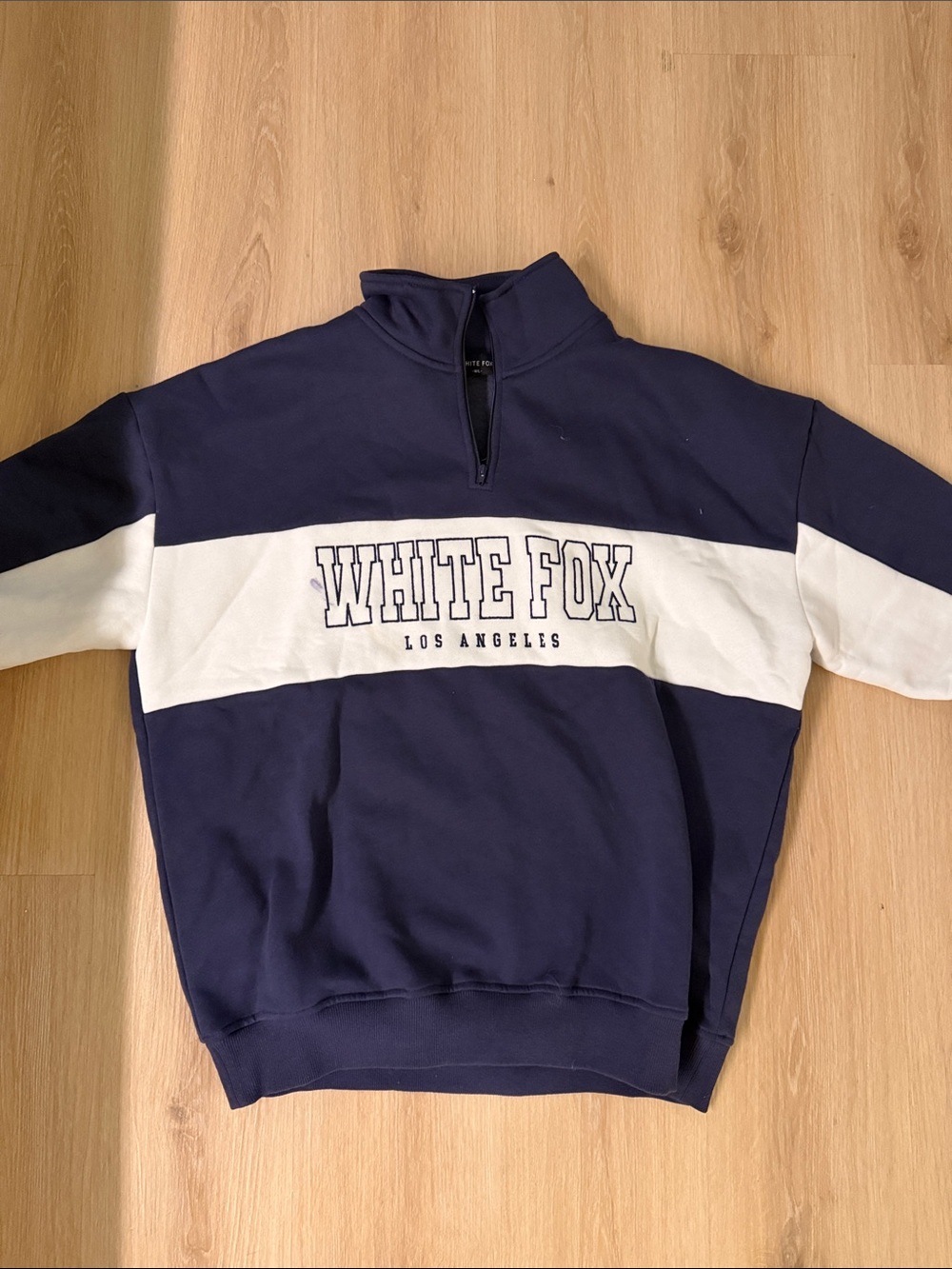 White Fox Half-Zip Sweatshirt